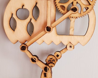 DIY Swinging Monkey Automata Kit - Fun Craft Project for Kids and Adults