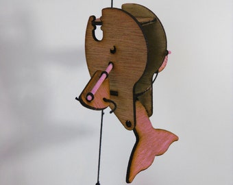 Whale-Pulley Pet-Automata-Mechanical-Toy-Kit