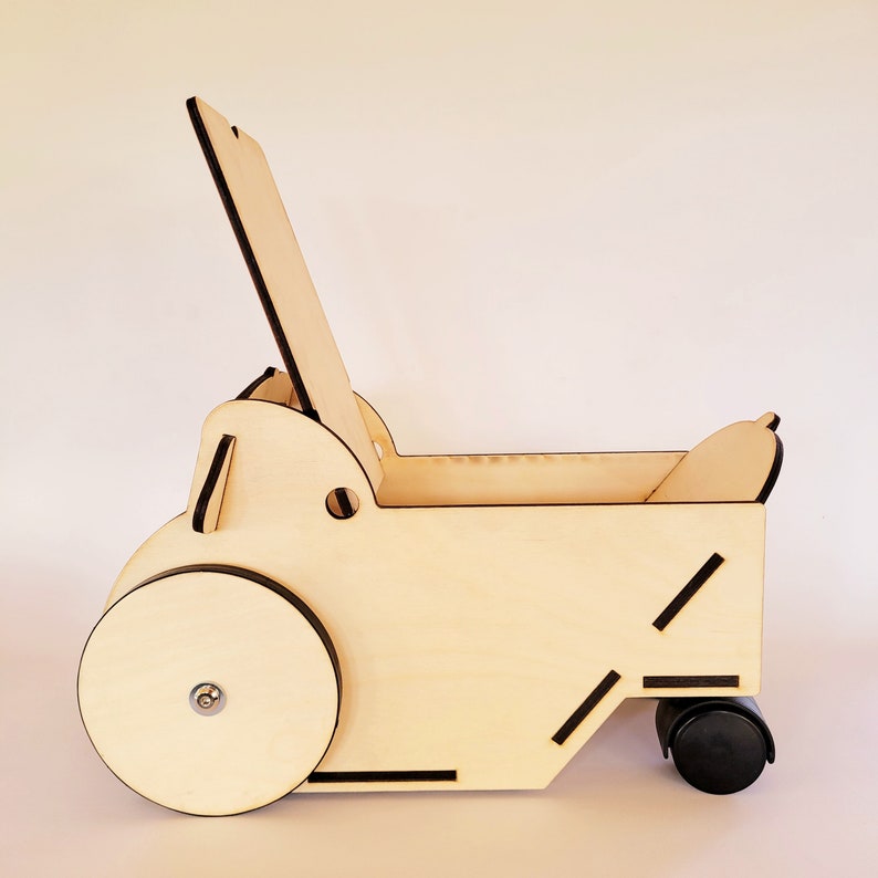 Wooden Ride On Toddler toy Dog Floor Sweeper image 3