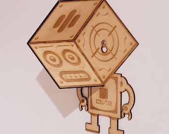Moving Head Illusion Robot Laser cut files svg dxf pdf
