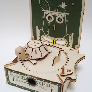 Tortoise  Automata Kit - Wooden mechanical keepsake box