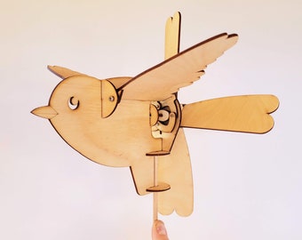 Bird Whirligig Plans DXF SVG Laser cut or Scroll saw