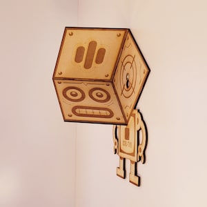 beweglicher Kopf Illusion Roboter Laserschnitt Dateien svg dxf pdf