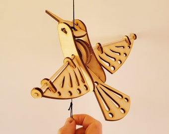 Hummingbird-Automata-wooden-sculpture-kit