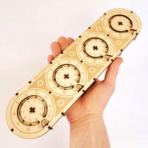 Mechanische rekenmachine, wiskundig en wetenschappelijk speelgoed, houten mechanisme, modelbouwset