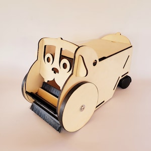 Wooden Ride On Toddler toy Dog Floor Sweeper image 1