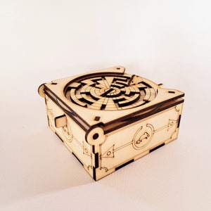 Mouse Maze Puzzle Box Plans- SVG DXF PDF- Laser cut - scroll saw