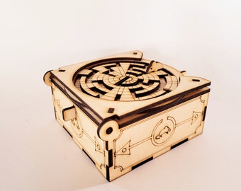 Mouse Maze Puzzle Box Plans- SVG DXF PDF- Corte láser - sierra de pergamino