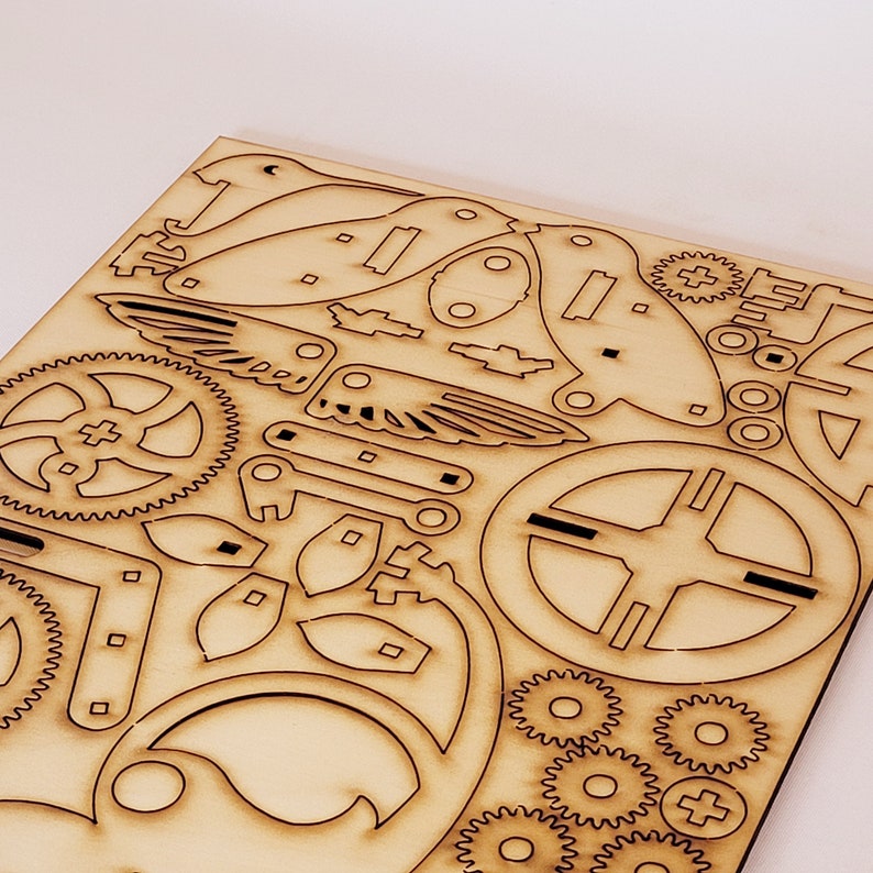 Kolibrie en bloem automaat Laser Cut plannen SVG DXF afbeelding 6