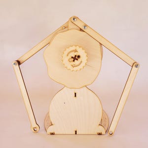 Writing automaton plans scroll saw/laser cutter - Lanky Doodler Mechanical Model SVG,DXF,PDF image 5