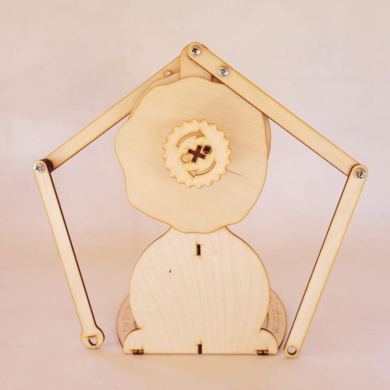 Writing automaton plans scroll saw/laser cutter - Lanky Doodler Mechanical Model SVG,DXF,PDF image 5
