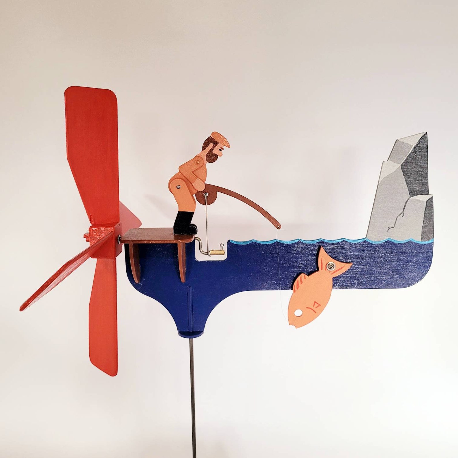 Fisherman Whirligig Plans SVG DXF PDF Laser Cutting - Etsy UK