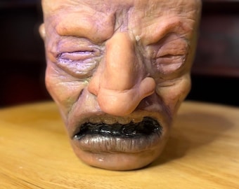 Ugly Mugs are hand made sculptures on  Ceramic mugs,  Get a scary halloween decor, Ceramic mug with one of a kind face sculpture today!