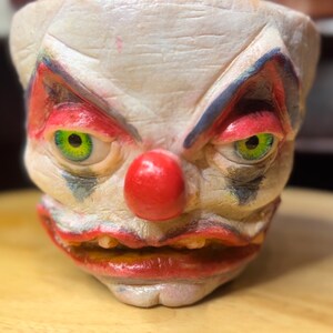 Terracotta planter|Clown face plant pot| 9cm, 11cm or 17cm| pot sculpture is a hand made funny planters