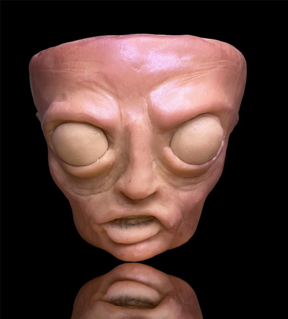 Nightmare fuel Alien human hybrid   | terracotta planter hand made unique sculptures made to order