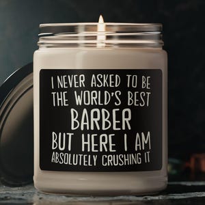 Barber Candle, Gift for Barber, Barber Gift, Candle for Barber, Barber Funny Gift, Barber Birthday Gift, Barber Christmas Gift