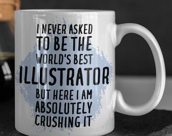 Illustrator-mok, Illustrator-cadeau, cadeau voor illustrator, Illustrator-koffiemok, grappig Illustrator-cadeau, Illustrator-cadeaus, Illustrator-beker