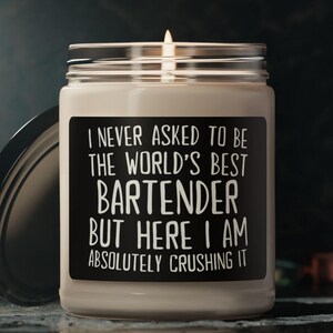 Bartender Candle, Gift for Bartender, Bartender Gift, Candle for Bartender, Funny Bartender Gift, Bartender Birthday Gift, Bartender Gifts