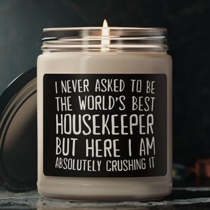 Housekeeper Candle, Gift for Housekeeper, Housekeeper Gift, Candle for Housekeeper, Funny Housekeeper Gift, Housekeeper Birthday Gift