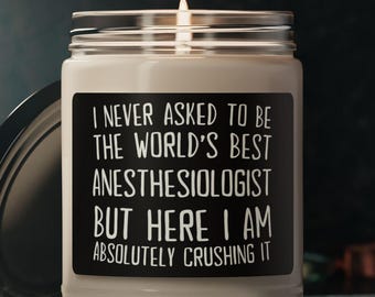 Vela de anestesiólogo, regalo para anestesiólogo, regalo divertido de anestesiólogo, vela para anestesiólogo, regalo de anestesiología