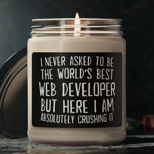 Webdesigner Kerze, Geschenk für Webdesigner, lustiges Geschenk für Webdesigner, Kerze für Webdesigner, bester Webdesigner aller Zeiten