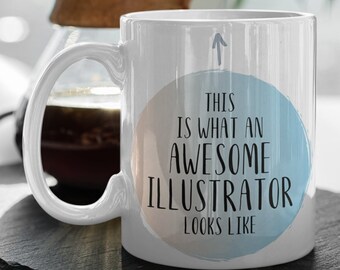 Illustrator-mok, illustratorcadeau, cadeau voor illustrator, illustrator-koffiemok, grappig illustratorcadeau, illustrator-mokken, illustratorcadeaus