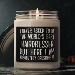 Hairdresser Candle, Gift for Hairdresser, Funny Hairdresser Gift, Candle for Hairdresser, Hairdresser Gift, Hairdresser Birthday Gift