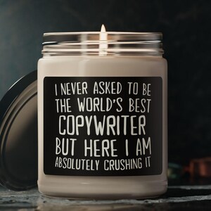Copywriter Candle, Gift for Copywriter, Funny Copywriter Gift, Candle for Copywriter, Copywriter Gift, Copywriter Birthday Gift