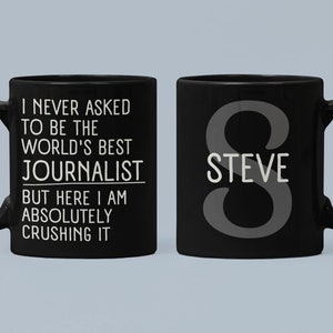 Journalist Becher, personalisierte Journalist Geschenk, Journalist Geschenk, Geschenk für Journalist, Journalist Kaffeebecher, lustiges Journal