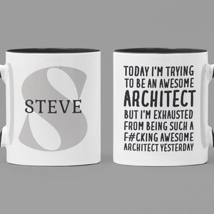 Personalized Architect Gift, Architect Mug, Architect Gifts, Architect Cup, Gift for Architect, Architect Coffee Mug, Funny Architect Gift
