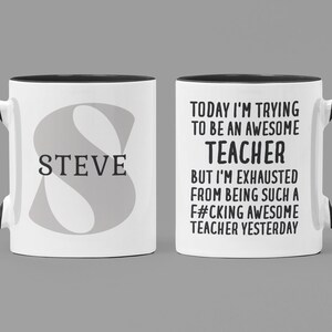 Personalized Teacher Gift, Funny Teacher Mug, Holiday Teacher Gifts, Funny Teacher Gifts, Teacher Coffee Mug, Customize Teacher Gift