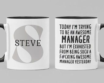 Cadeau Manager personnalisé, Mug Manager, Cadeaux Manager, Mug Meilleur Manager, Cadeaux pour Manager, Cadeau Office Manager, Mug Café Manager, Manager