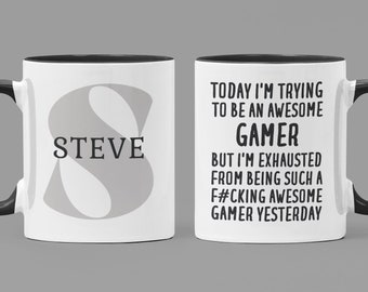 Personalized Gamer Gift, Gamer Mug, Unique Gamer Gift, Gamer Coffee Mug, Gift Gamer for Boyfriend, Gamer Cup, Funny Gamer Gifts, Gamer Gift
