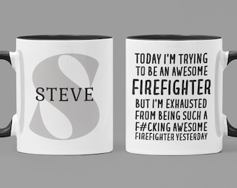 Personalized Firefighter Gift, Firefighter Mug, Firefighter Gifts, Firefighter Coffee Mug, Firefighter Gift for Men, Funny Firefighter Gift