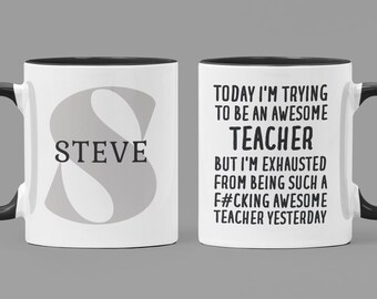 Personalized Teacher Gift, Funny Teacher Mug, Holiday Teacher Gifts, Funny Teacher Gifts, Teacher Coffee Mug, Customize Teacher Gift
