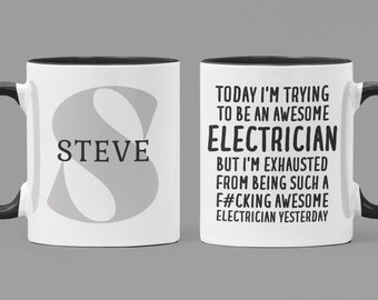 Personalized Electrician Gift, Electrician Mug, Electrician Gifts, Electrician Cup, GIft for Electrician, Electrician Coffee Mug
