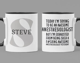 Regalo de Anestesiólogo Personalizado, Taza de Anestesiólogo, Regalo de Anestesiólogo, Regalo de Anestesiología, Taza de Café de Anestesiólogo