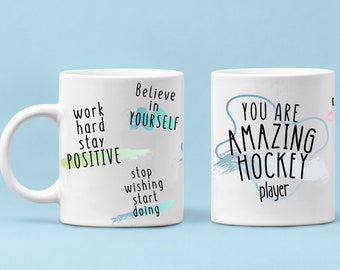 Hockey Player Mug, Hockey, Hockey Gifts, Hockey Gift, Hockey Mug, Gift for Hockey Player, Hockey Team Gifts, Hockey Mom, Sport Mug