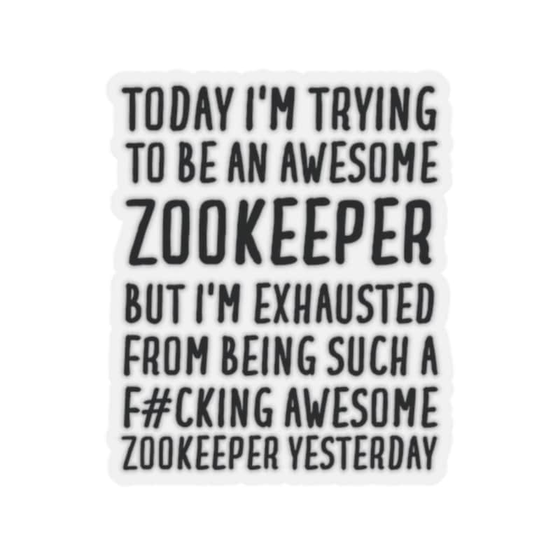 Funny Zookeeper Stickers - Etsy