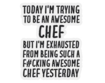 Chef Sticker, Funny Chef Gift, Sticker for Chef, Chef Sticker Gift, Chef Gift, Gift for Chef, Sticker Gift for Chef, Chef Funny Gift