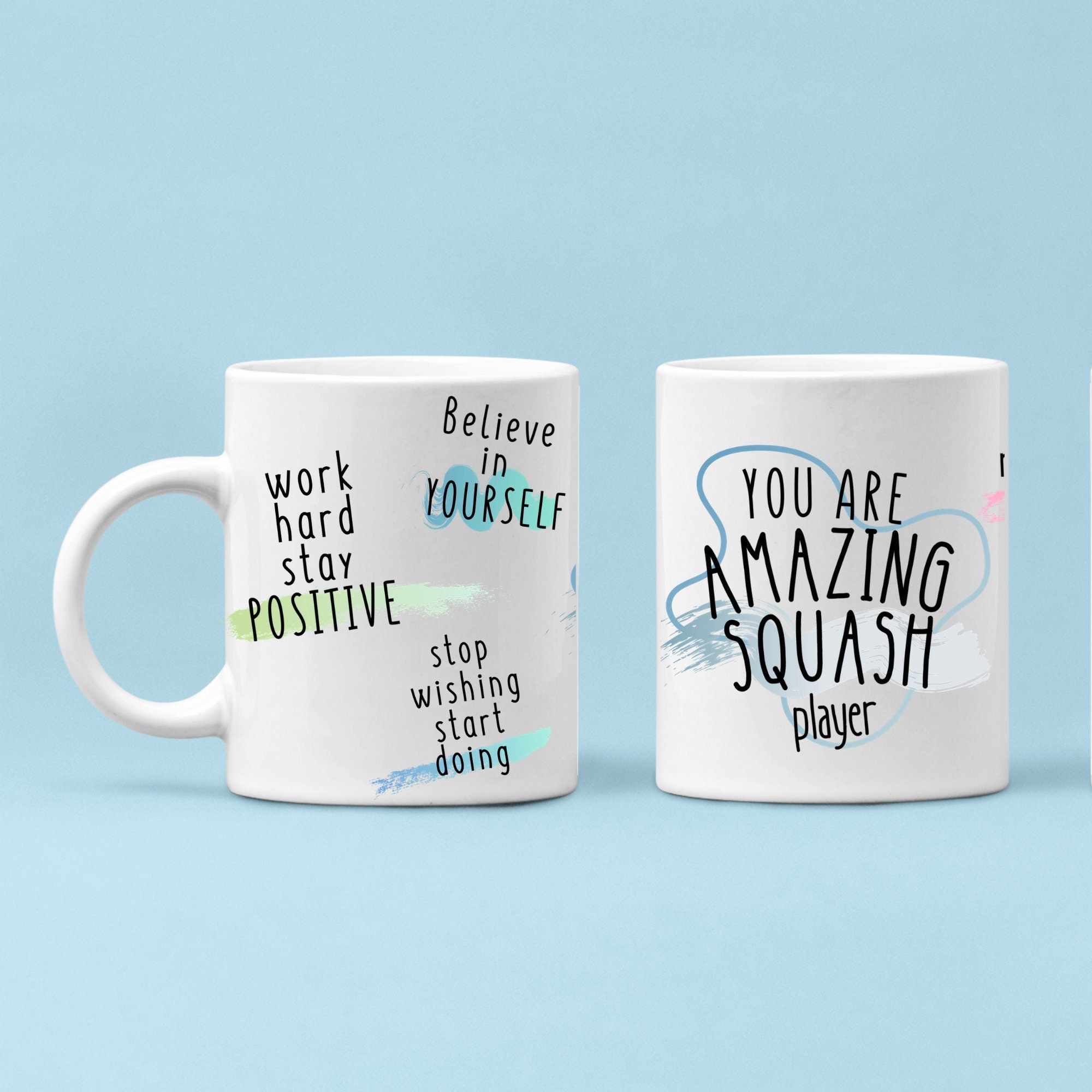 Mug joueur de squash, squash, tasse joueur de squash, tasse pour joueur de squash, cadeau pour joueur de squash, tasse à café joueur de squash, cadeau