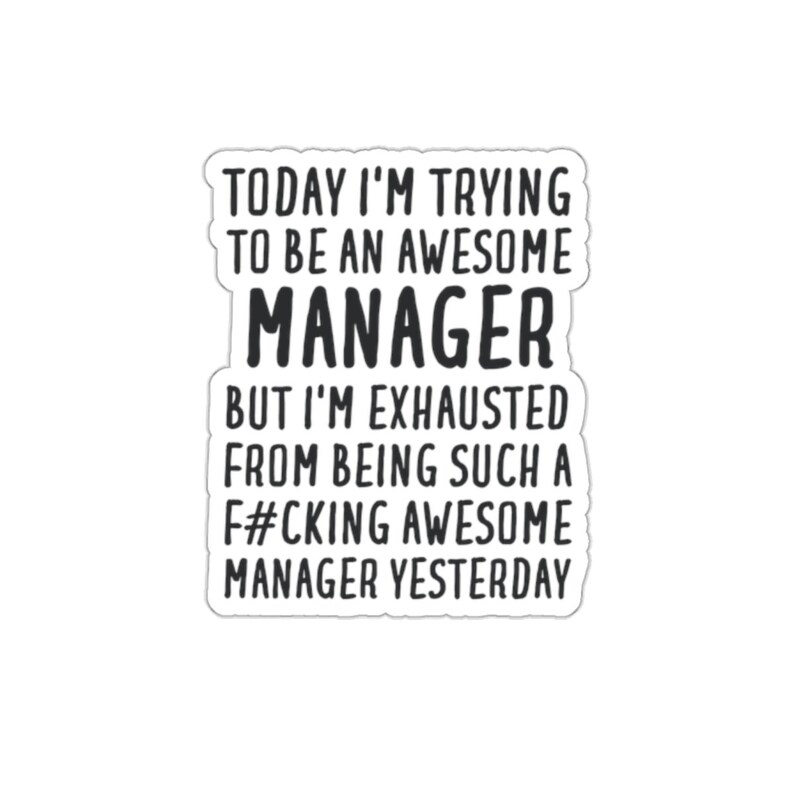 For Manager Sticker Manager Sticker, Sticker for Manager, Funny Manager Gift, Manager ...