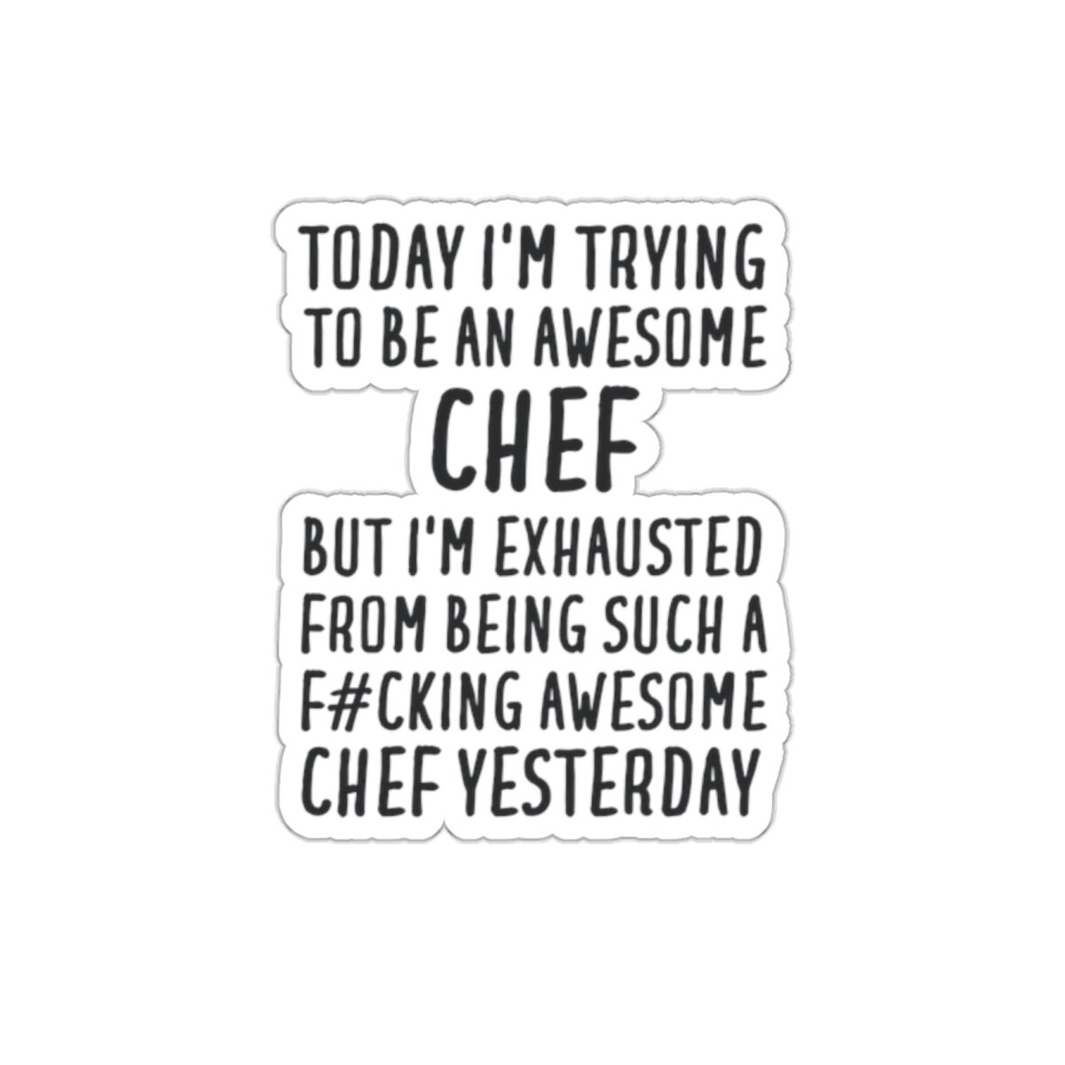 Merry Chef Sticker Chef Sticker, Funny Chef Gift, Sticker for Chef, Chef Sticker Gift ...