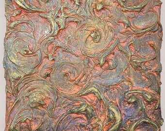 Wild Peach painting, wall decor, art, artwork, wall art, decorative art, art nouveau, interior design, decor, acrylic paint, creation