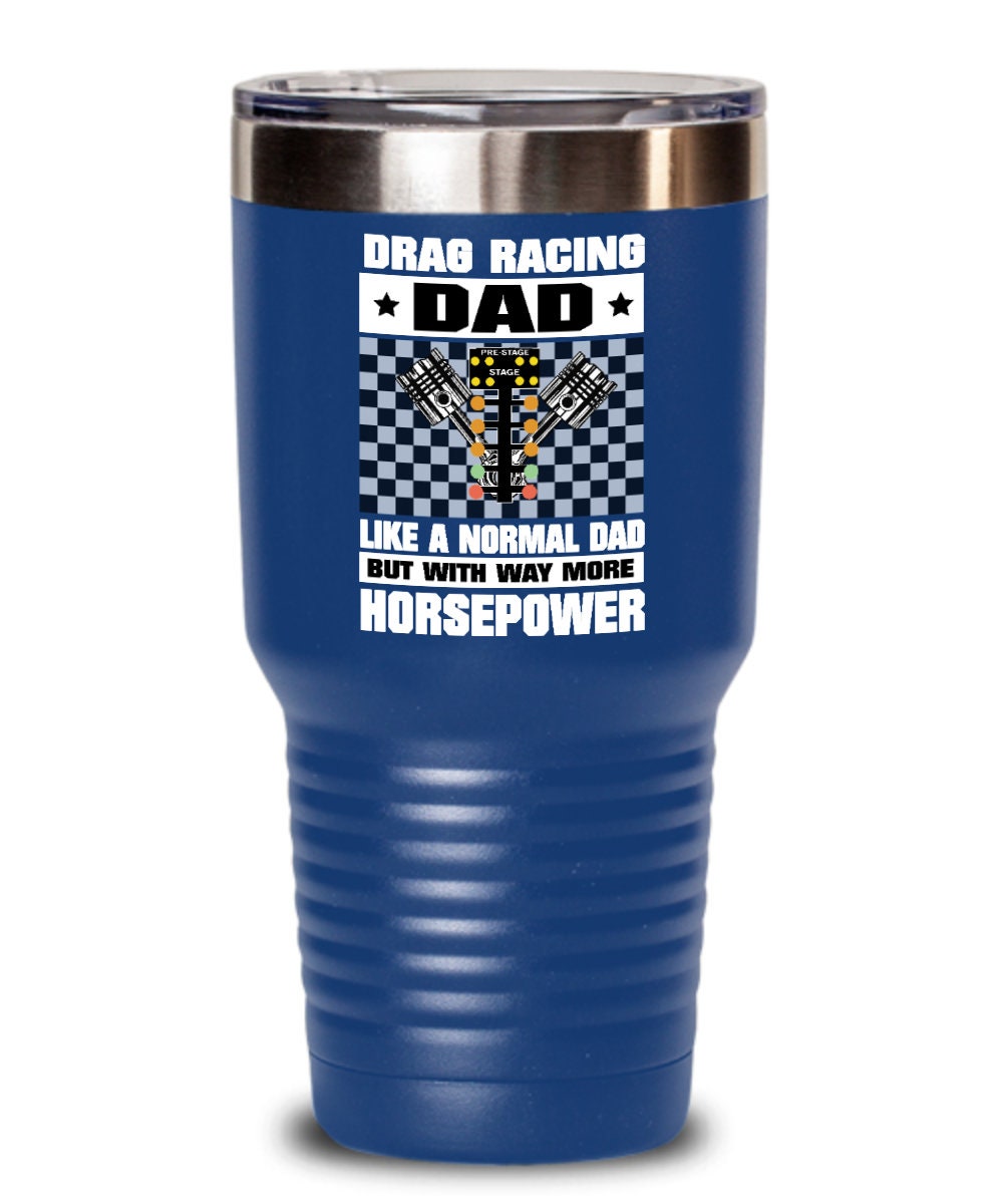 Drag Racing Tumbler Blue