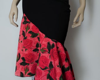 Asymetric tango skirt