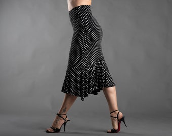 Polka dots tango skirt