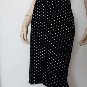 Skirt with tail Polka dot Black