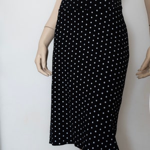 Falda con cola Polka dot Black