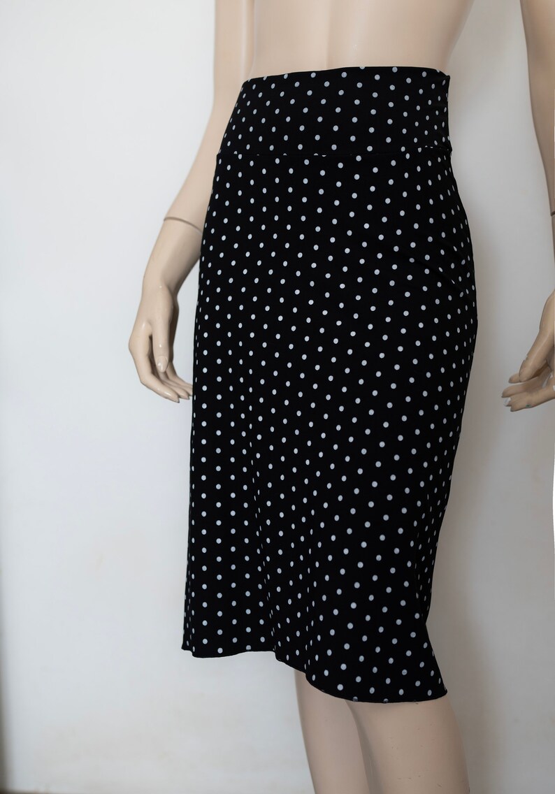 Falda con cola Polka dot Black